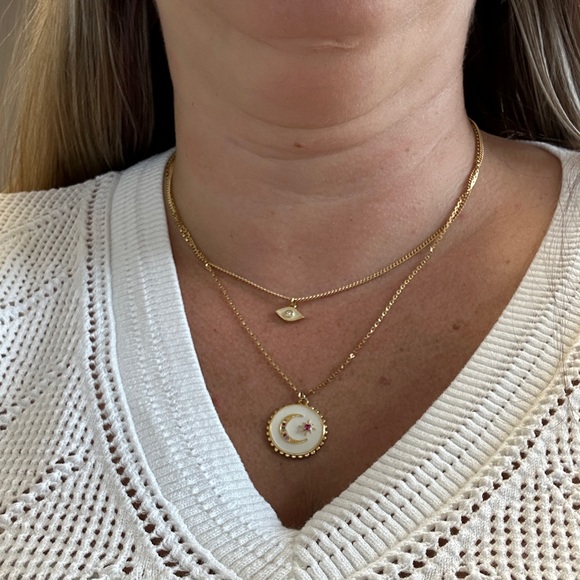 Lucky Brand Gold and Cream Layered Necklace Set - Picture 2 of 5